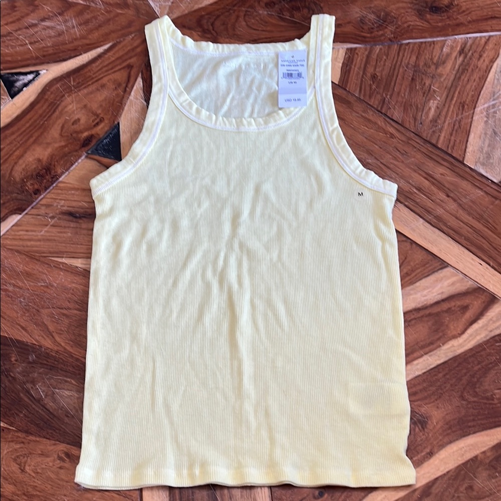 Brand New w/Tags Woman’s American Eagle, Sunny Yellow Ribbed Tank Top- Medium